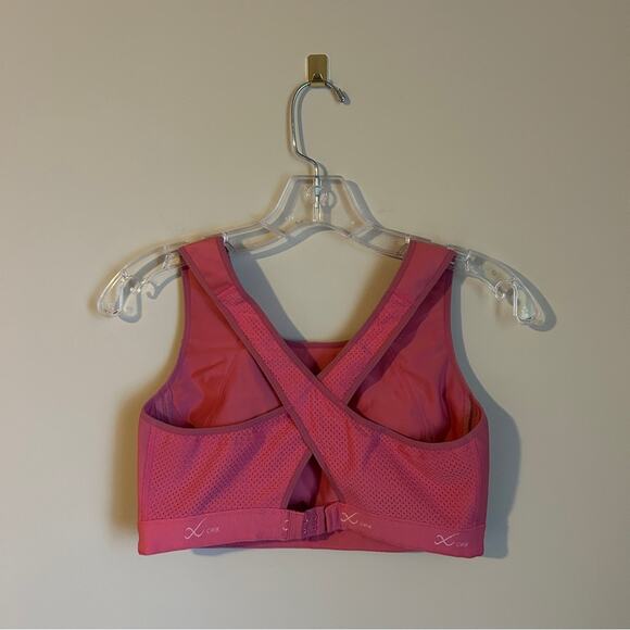 CW-X Pink High Impact Racerback Adjustable Clasp Running Sports Bra Size 34DD/E - Picture 4 of 6